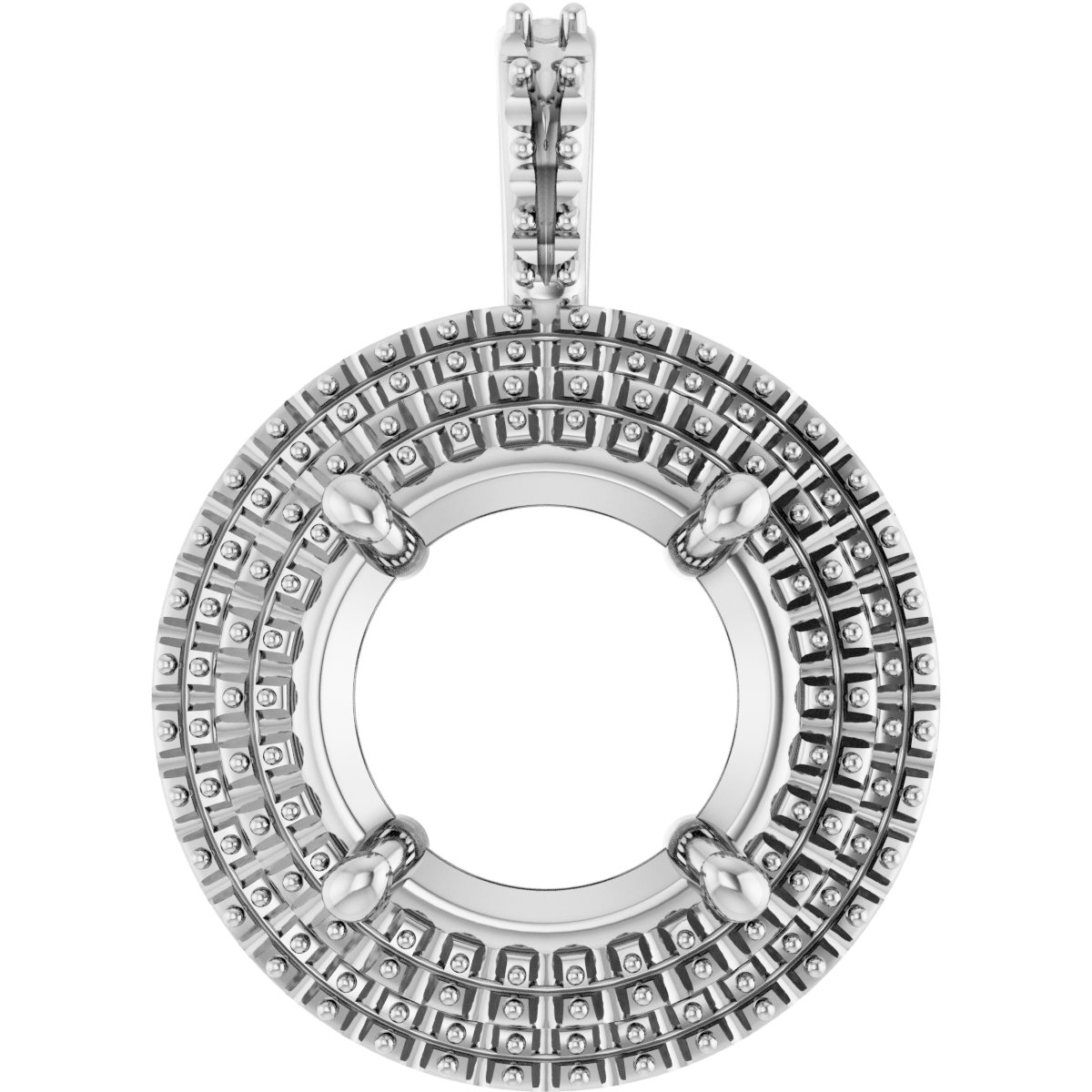 Double Halo-Style Pendant