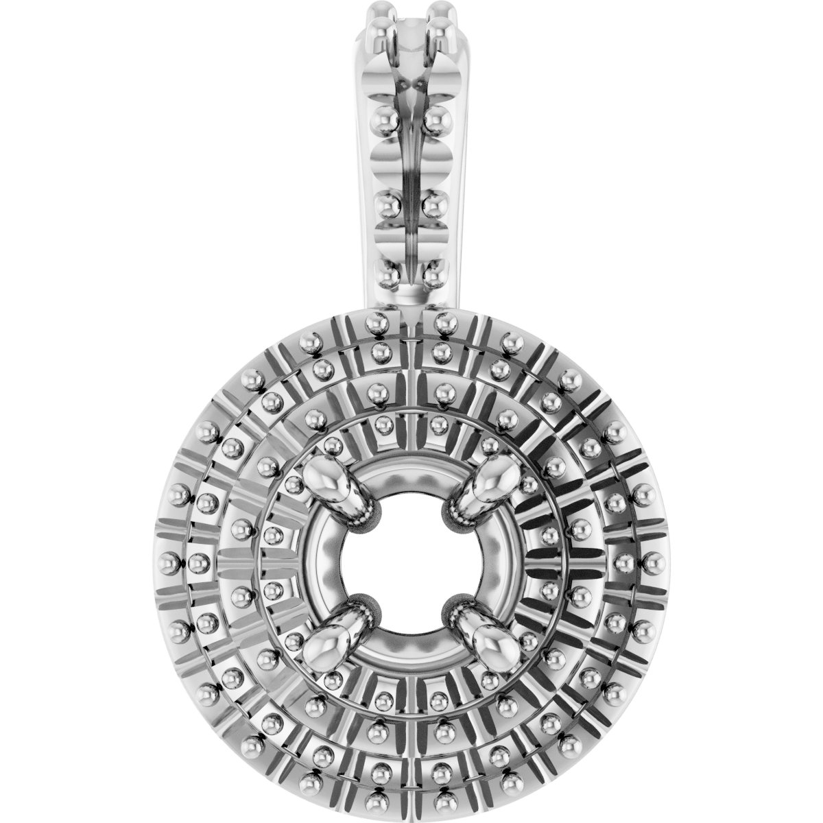 Double Halo-Style Pendant