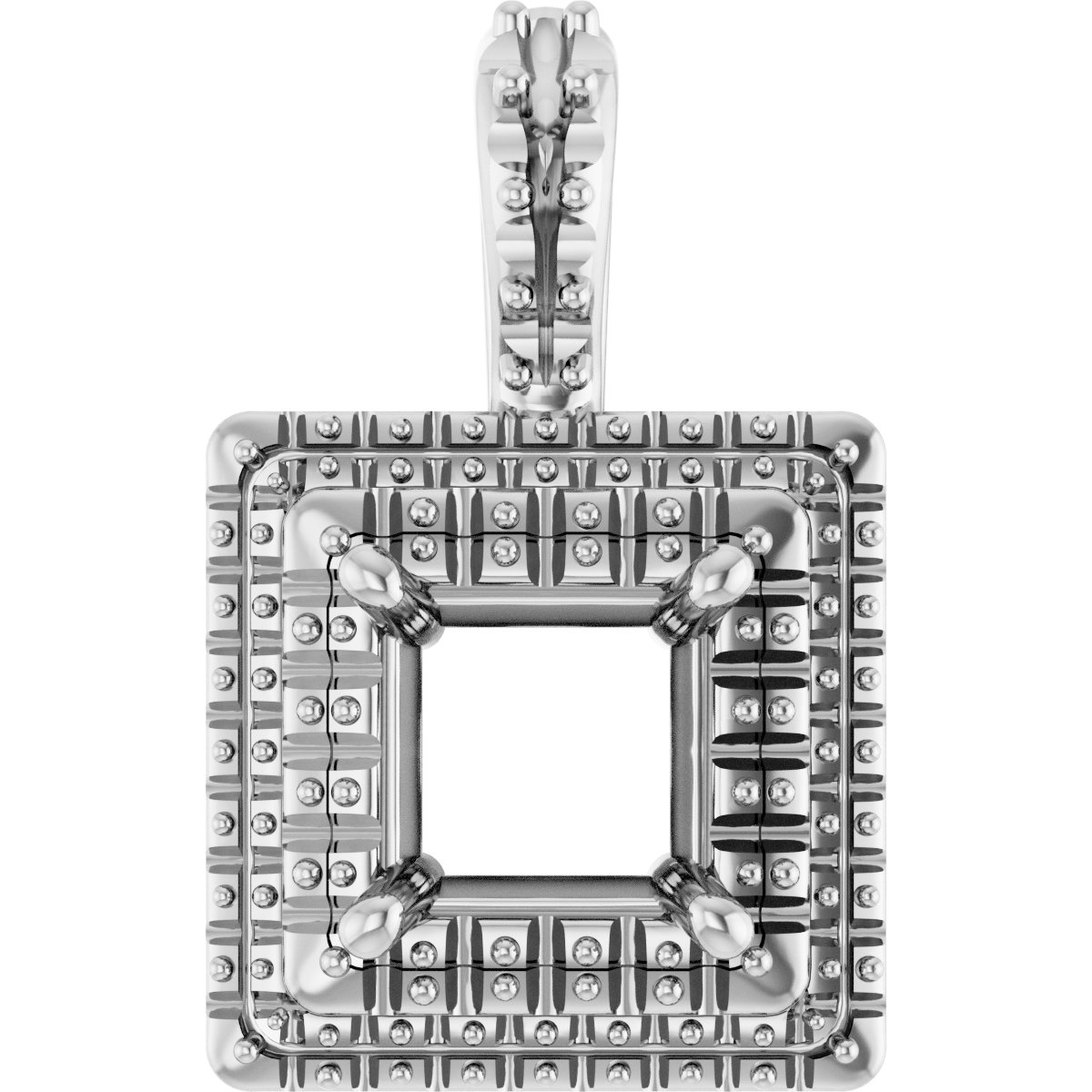 Double Halo-Style Pendant