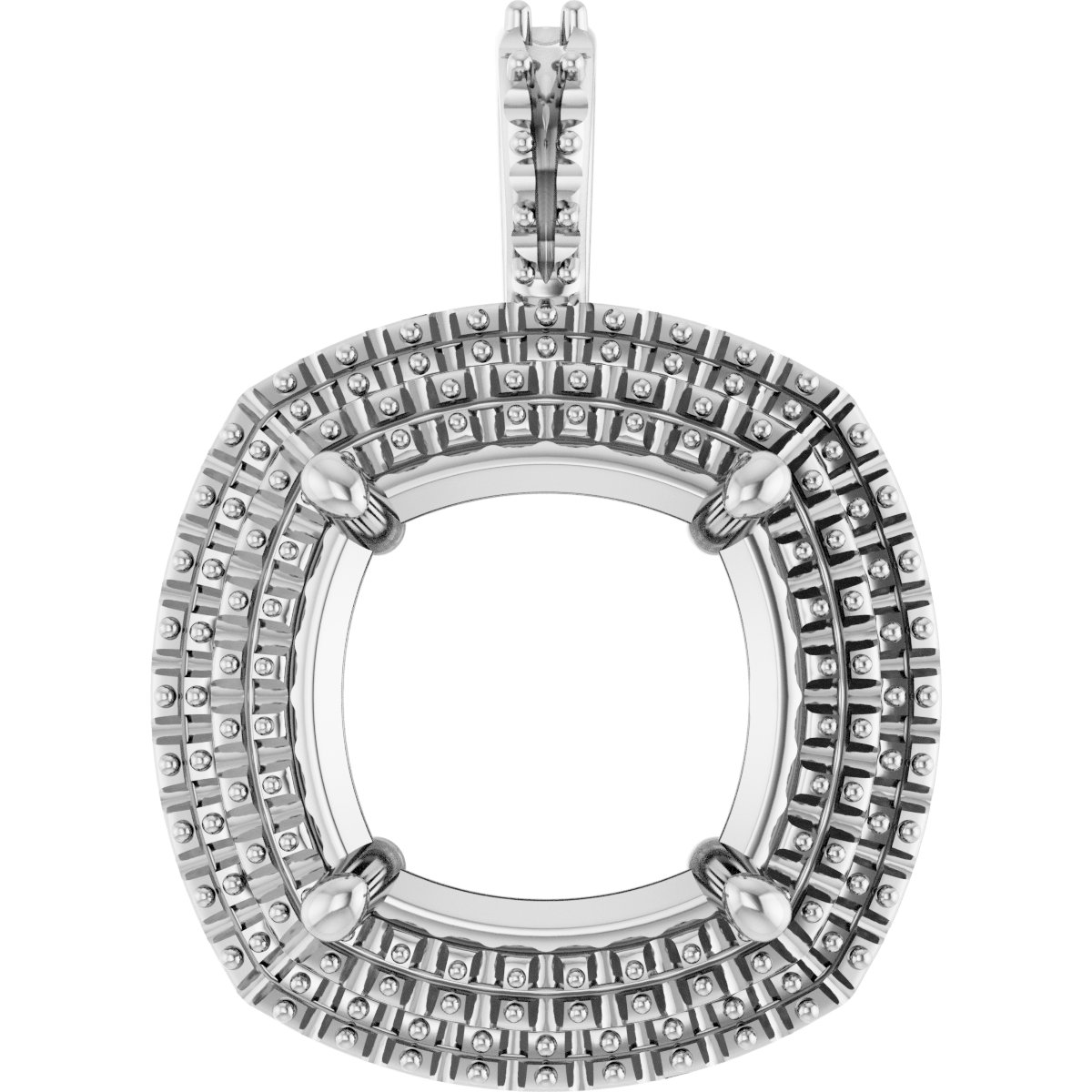 Double Halo-Style Pendant