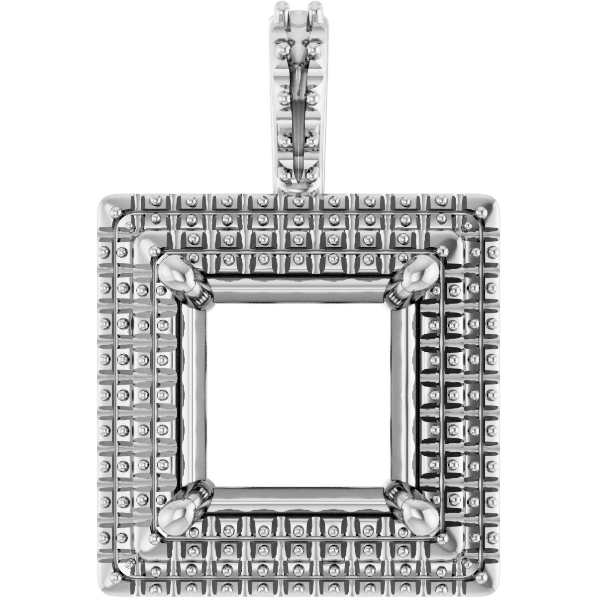Double Halo-Style Pendant