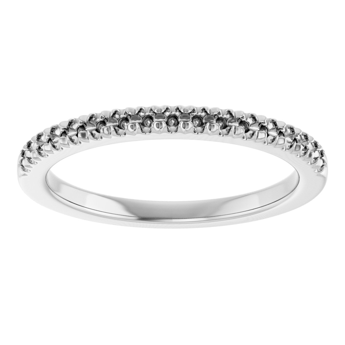 French-Set Matching Band Mounting for 7x5 mm Pear Ring view 3