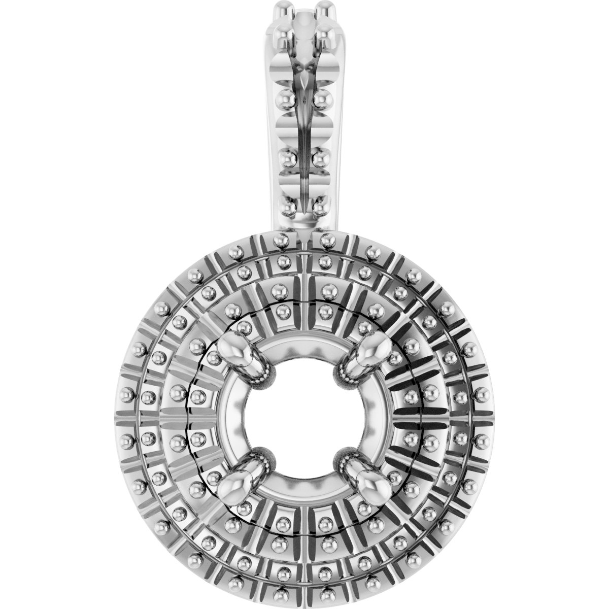 Double Halo-Style Pendant