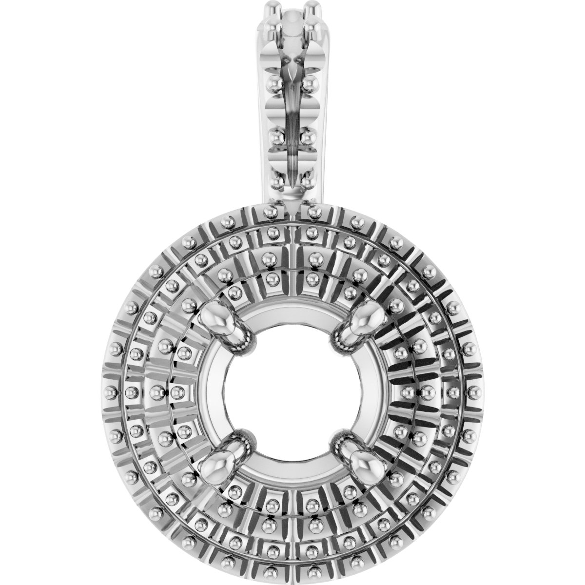 Double Halo-Style Pendant