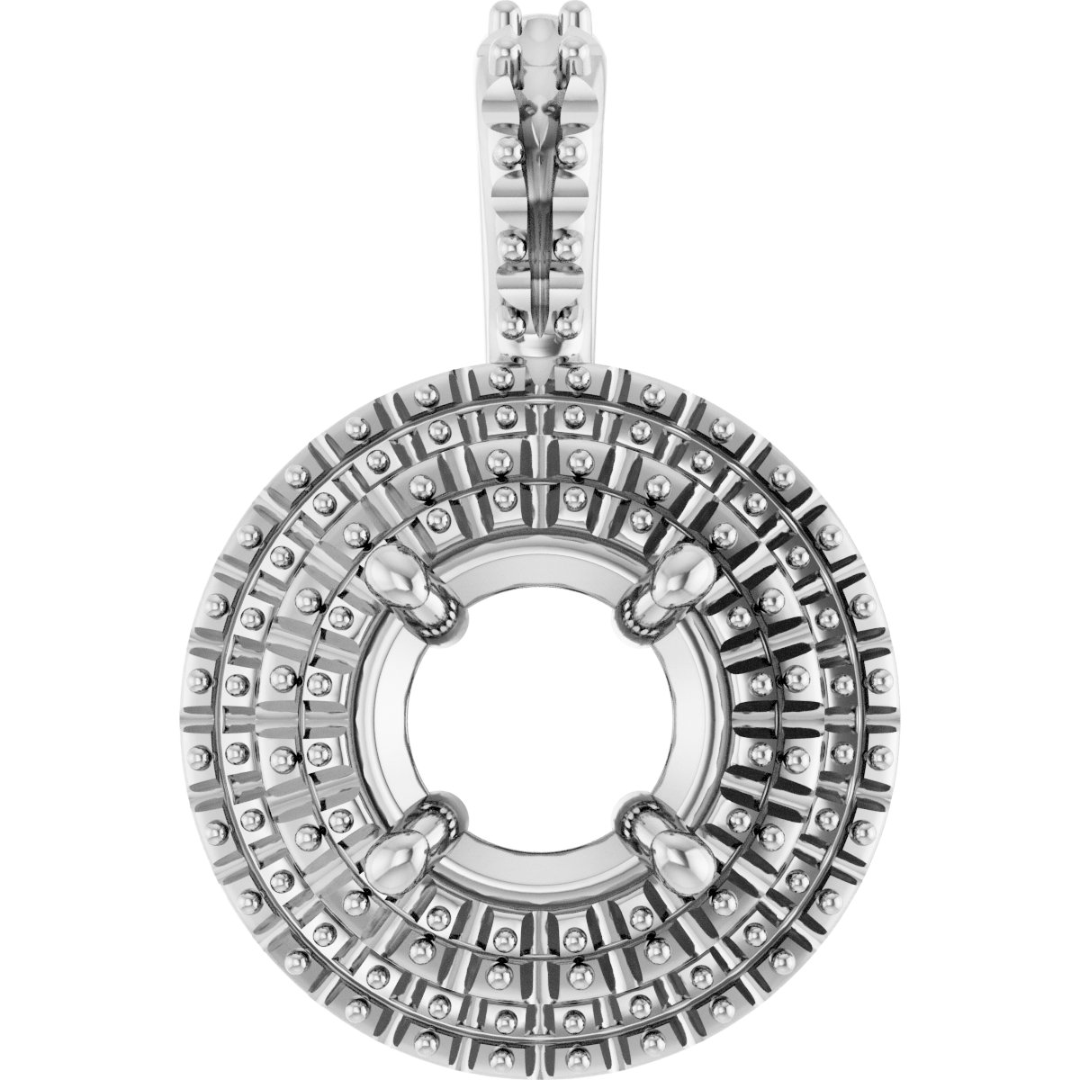 Double Halo-Style Pendant