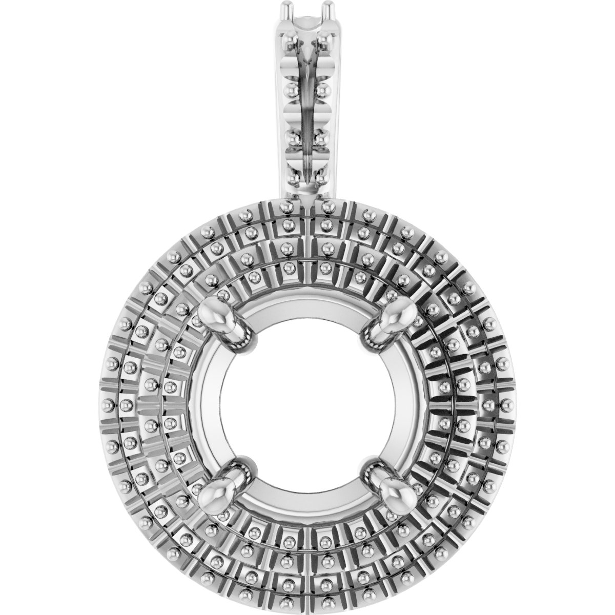 Double Halo-Style Pendant
