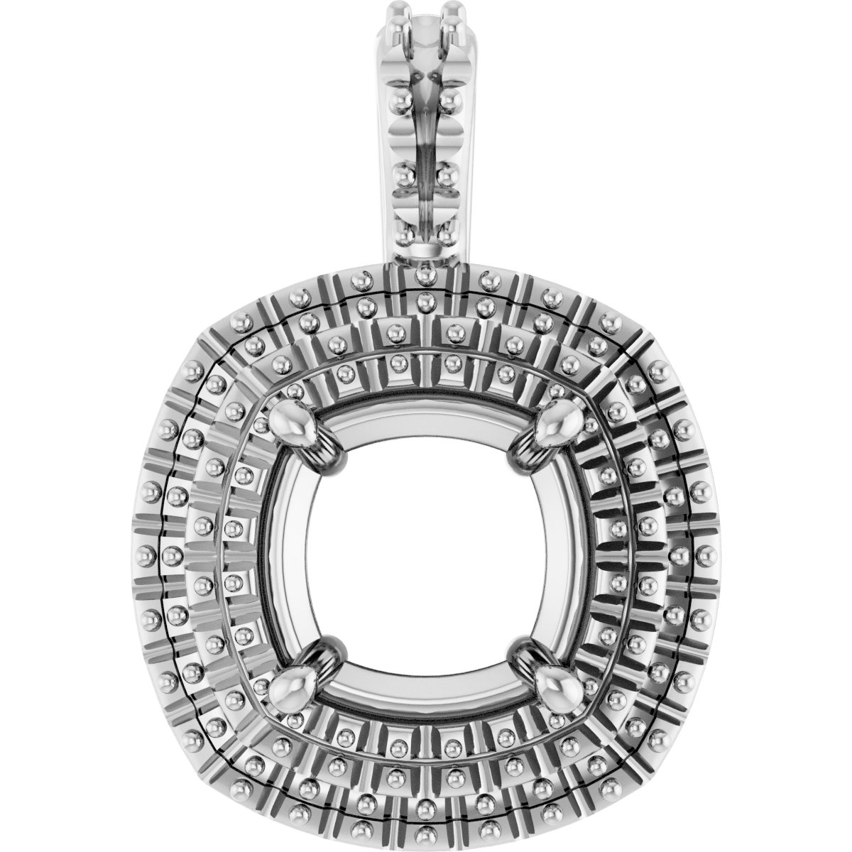 Double Halo-Style Pendant