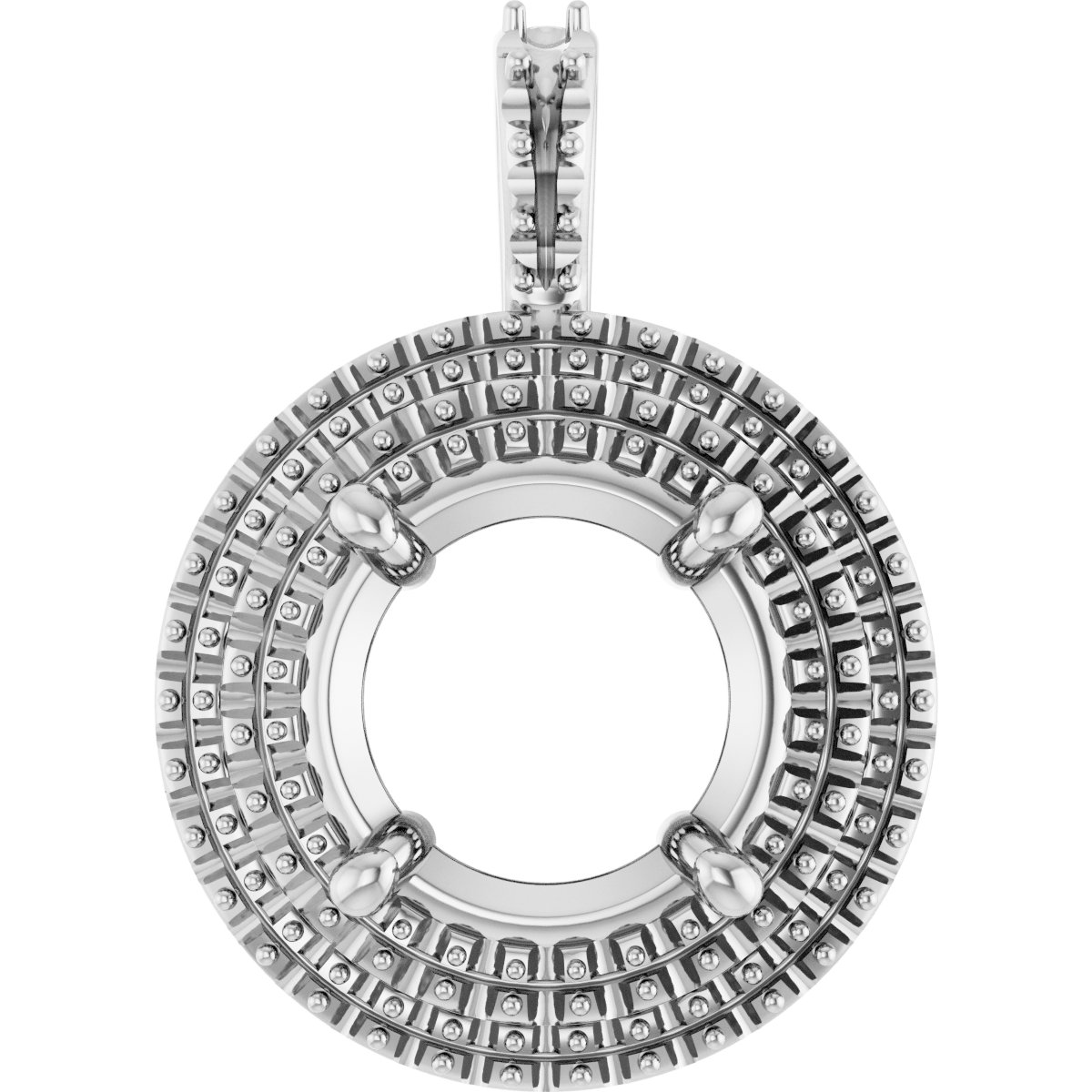 Double Halo-Style Pendant