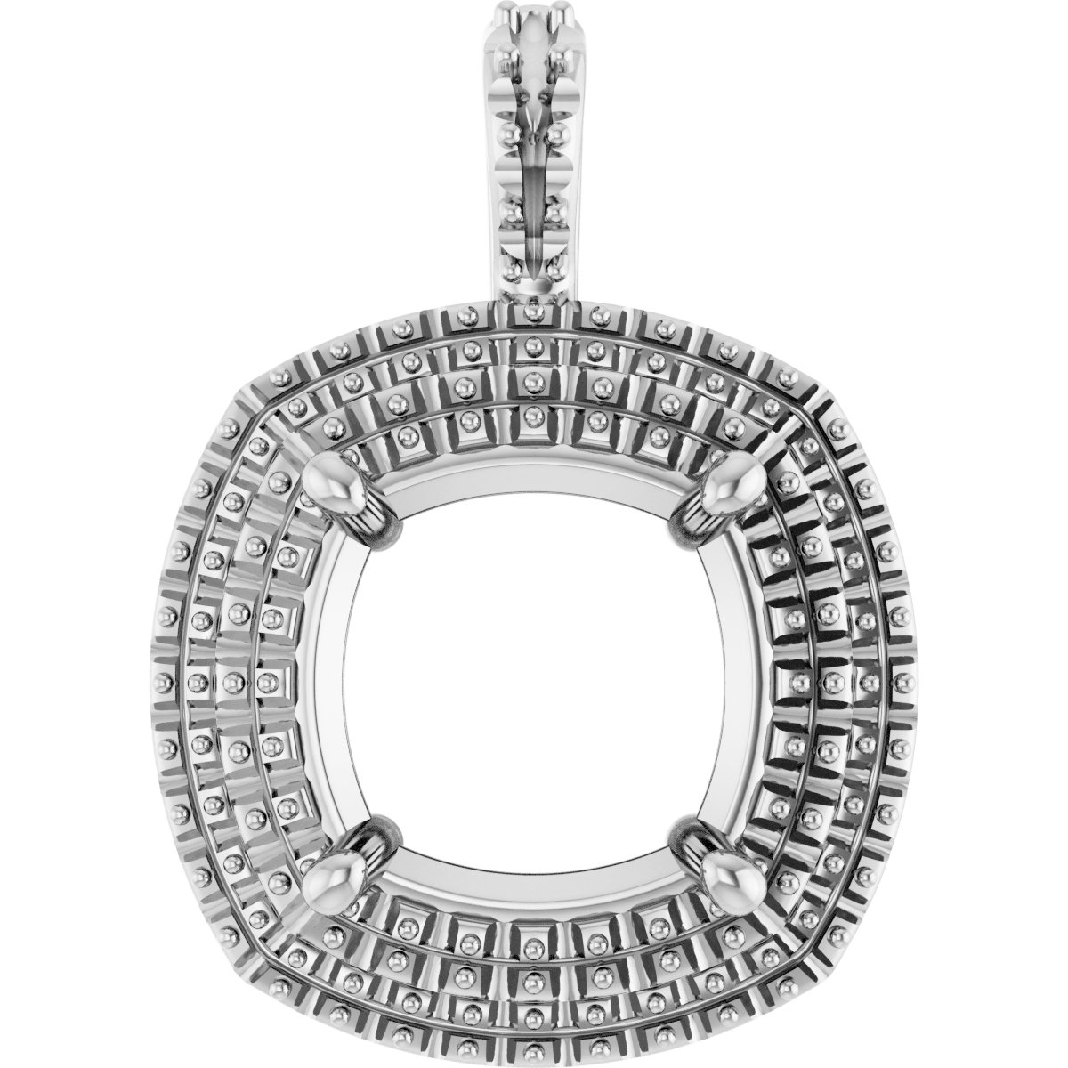 Double Halo-Style Pendant