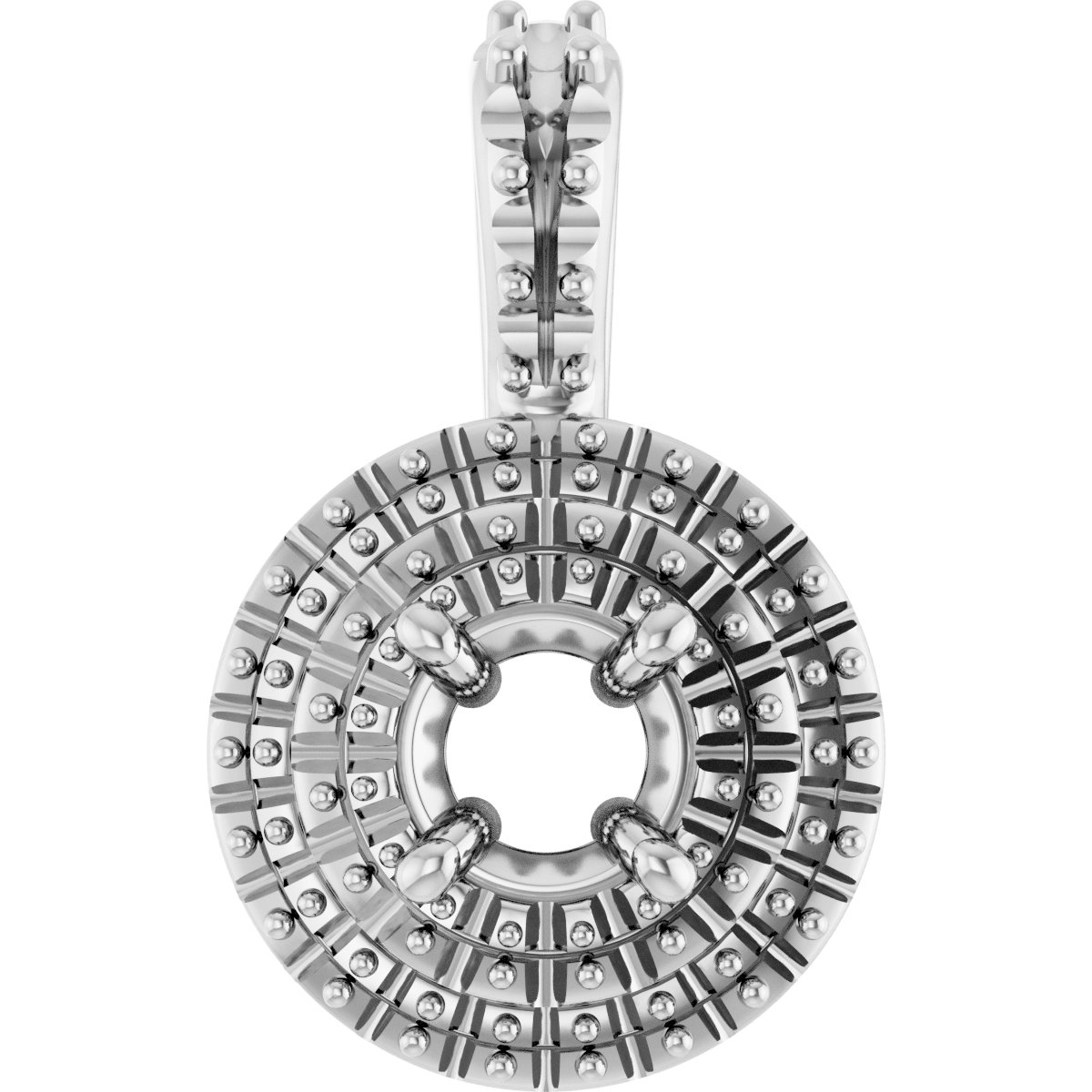 Double Halo-Style Pendant