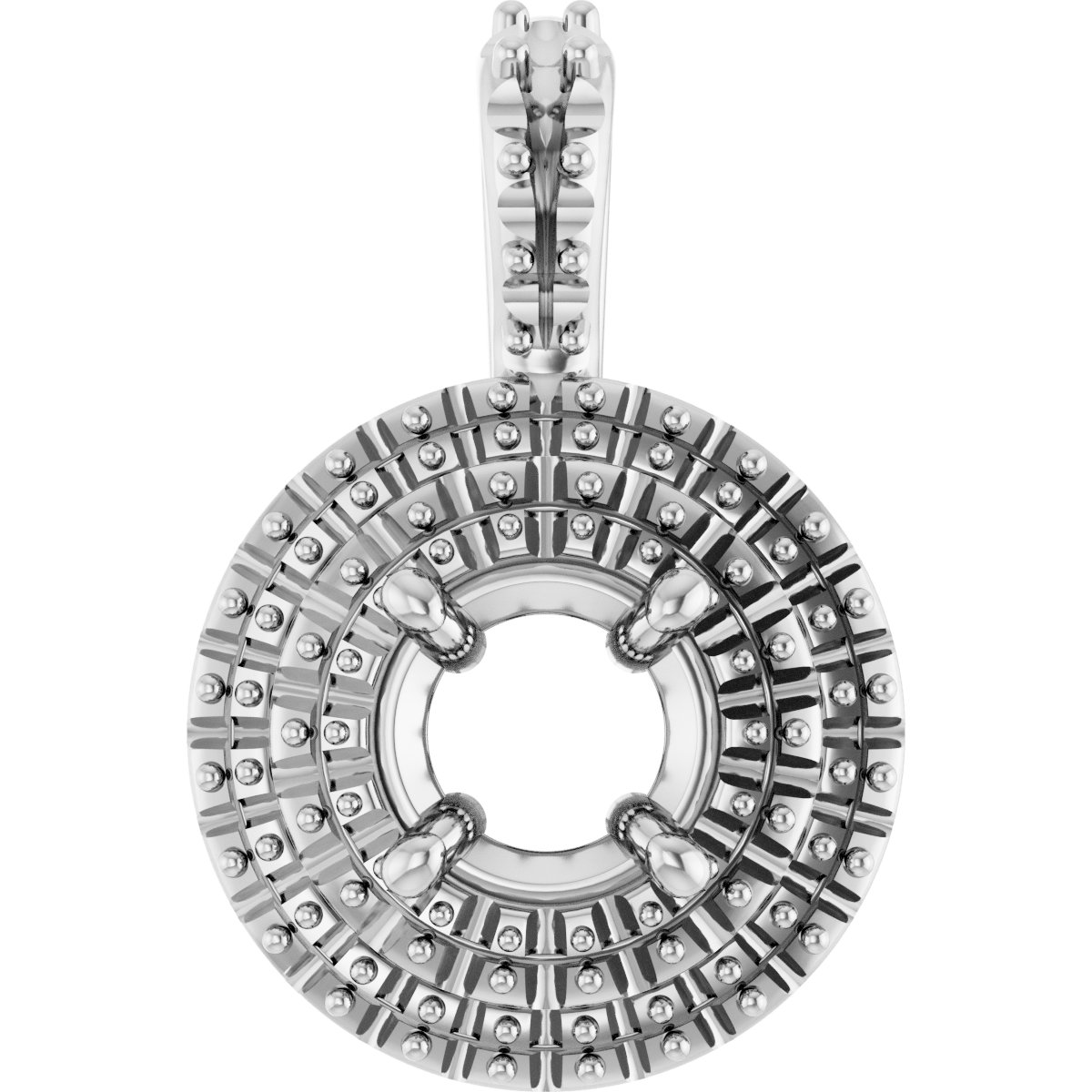 Double Halo-Style Pendant