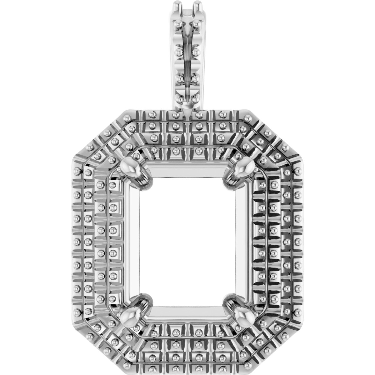 Double Halo-Style Pendant