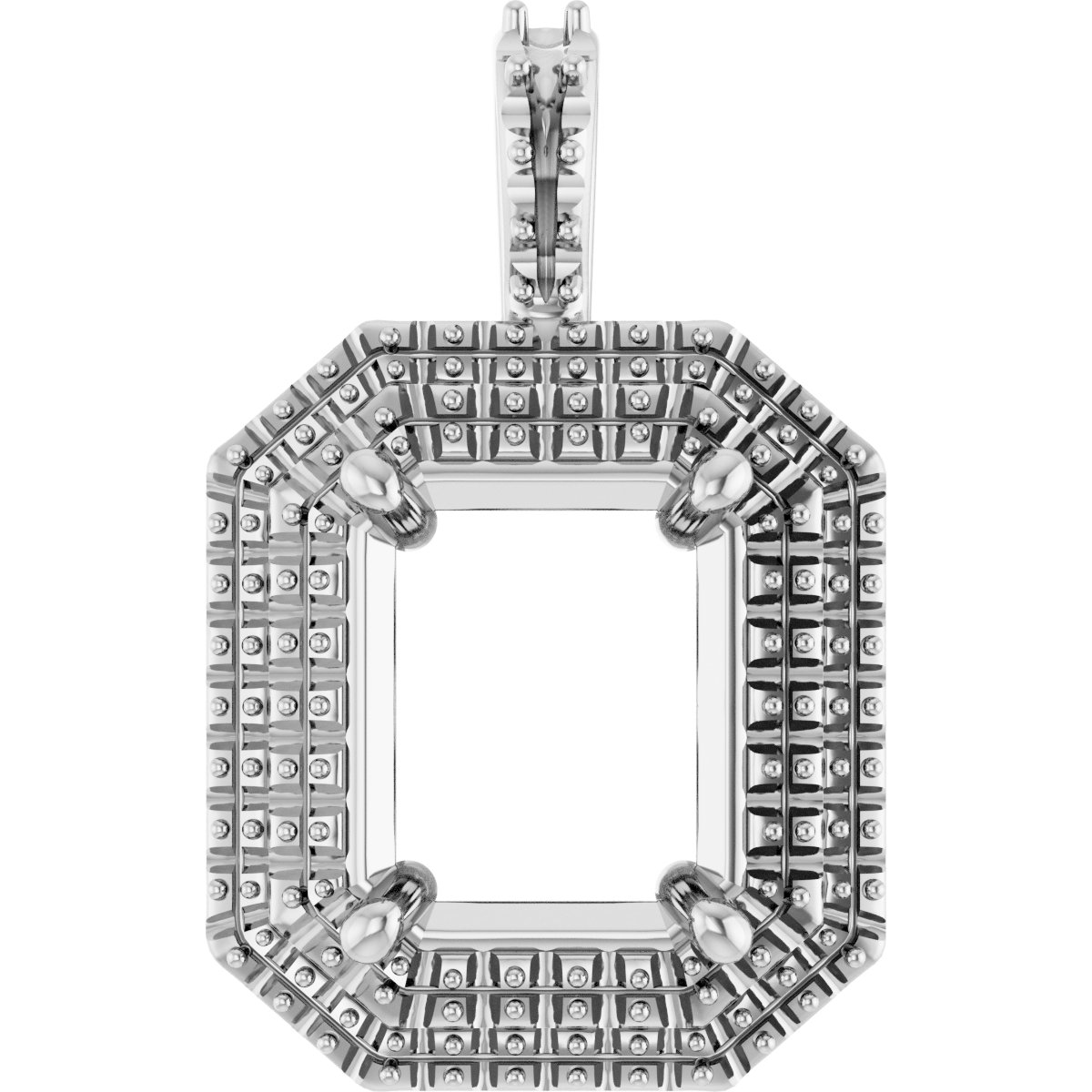 Double Halo-Style Pendant