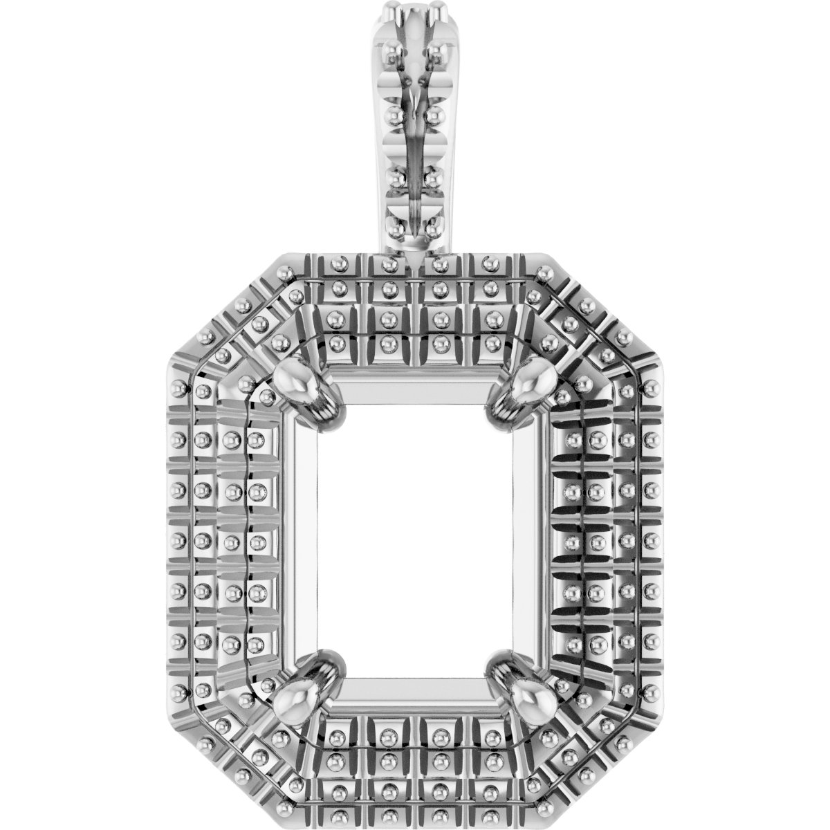 Double Halo-Style Pendant