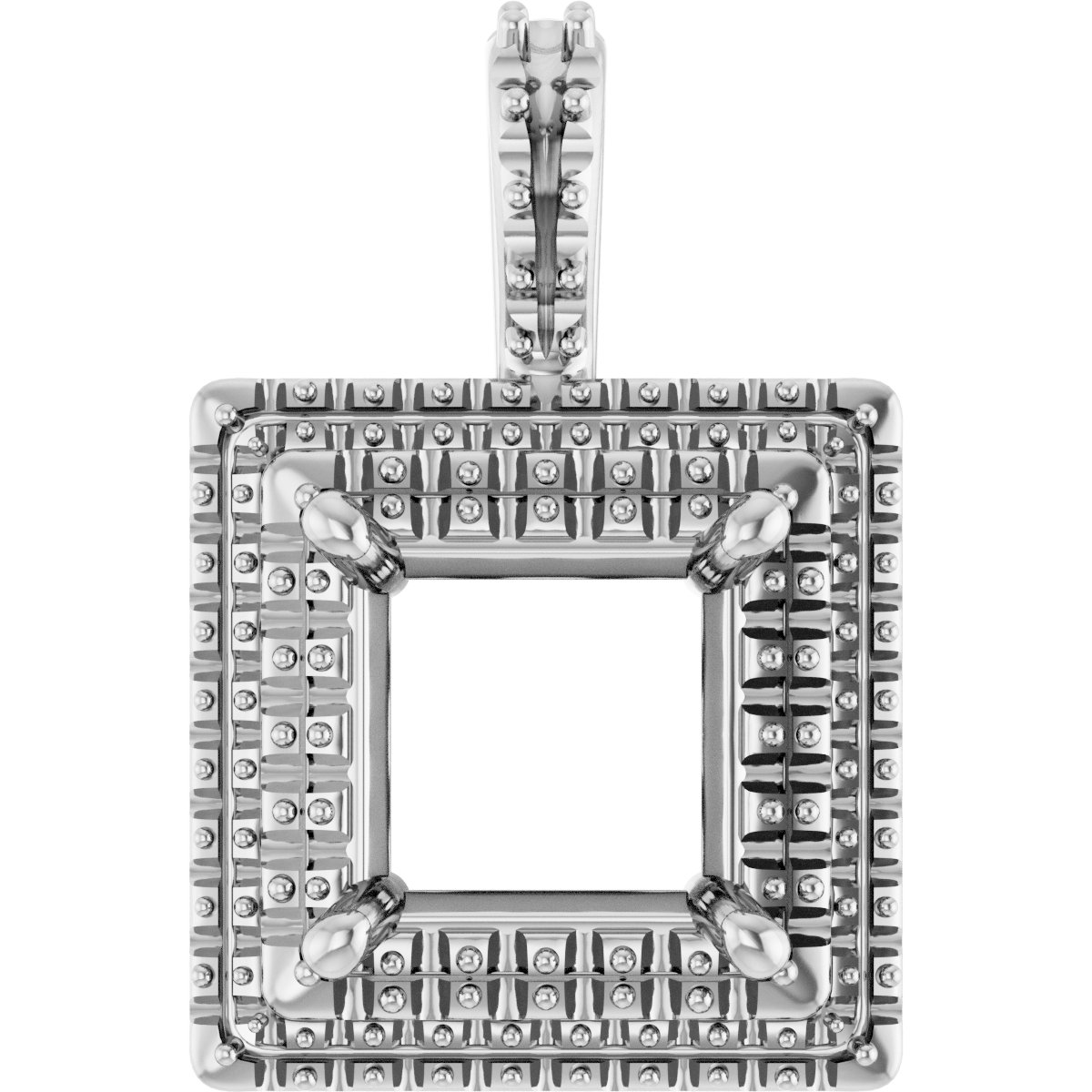 Double Halo-Style Pendant