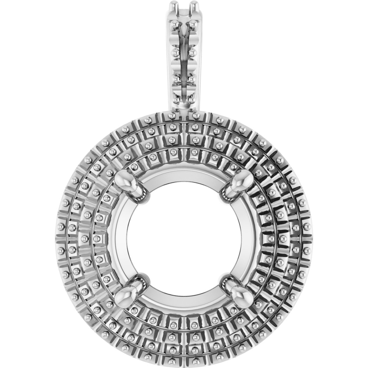 Double Halo-Style Pendant
