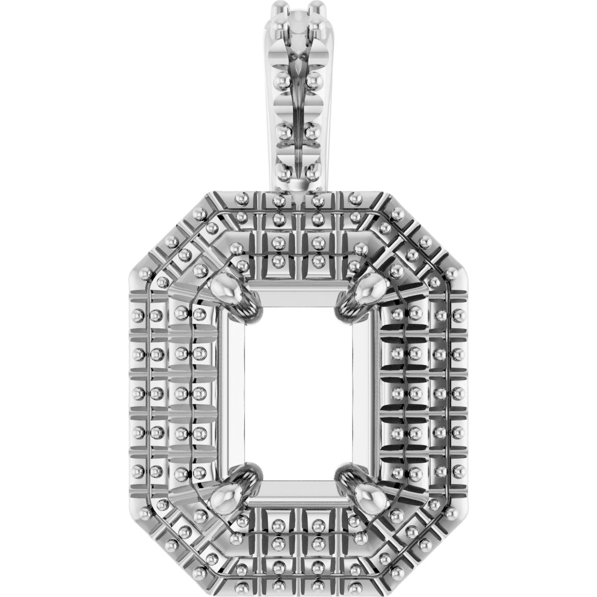 Double Halo-Style Pendant