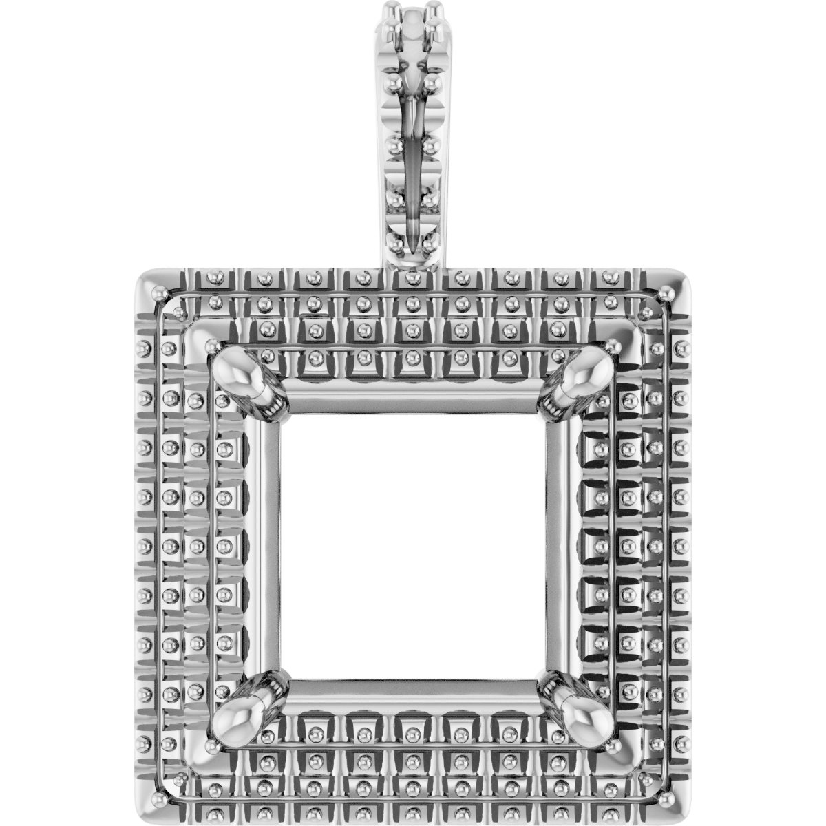 Double Halo-Style Pendant