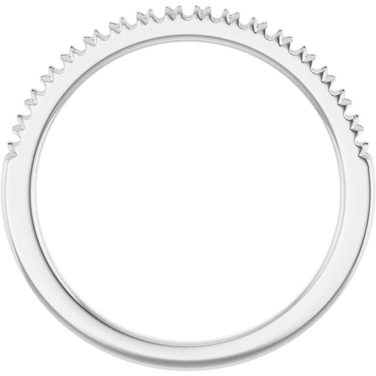 French-Set Matching Band Mounting for 7x5 mm Pear Ring view 2