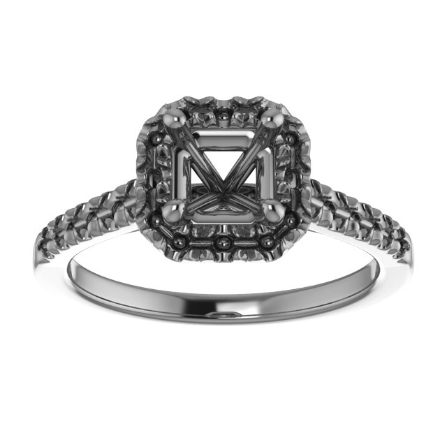 7x5 mm Pear French-Set Engagement Ring Mounting view 3