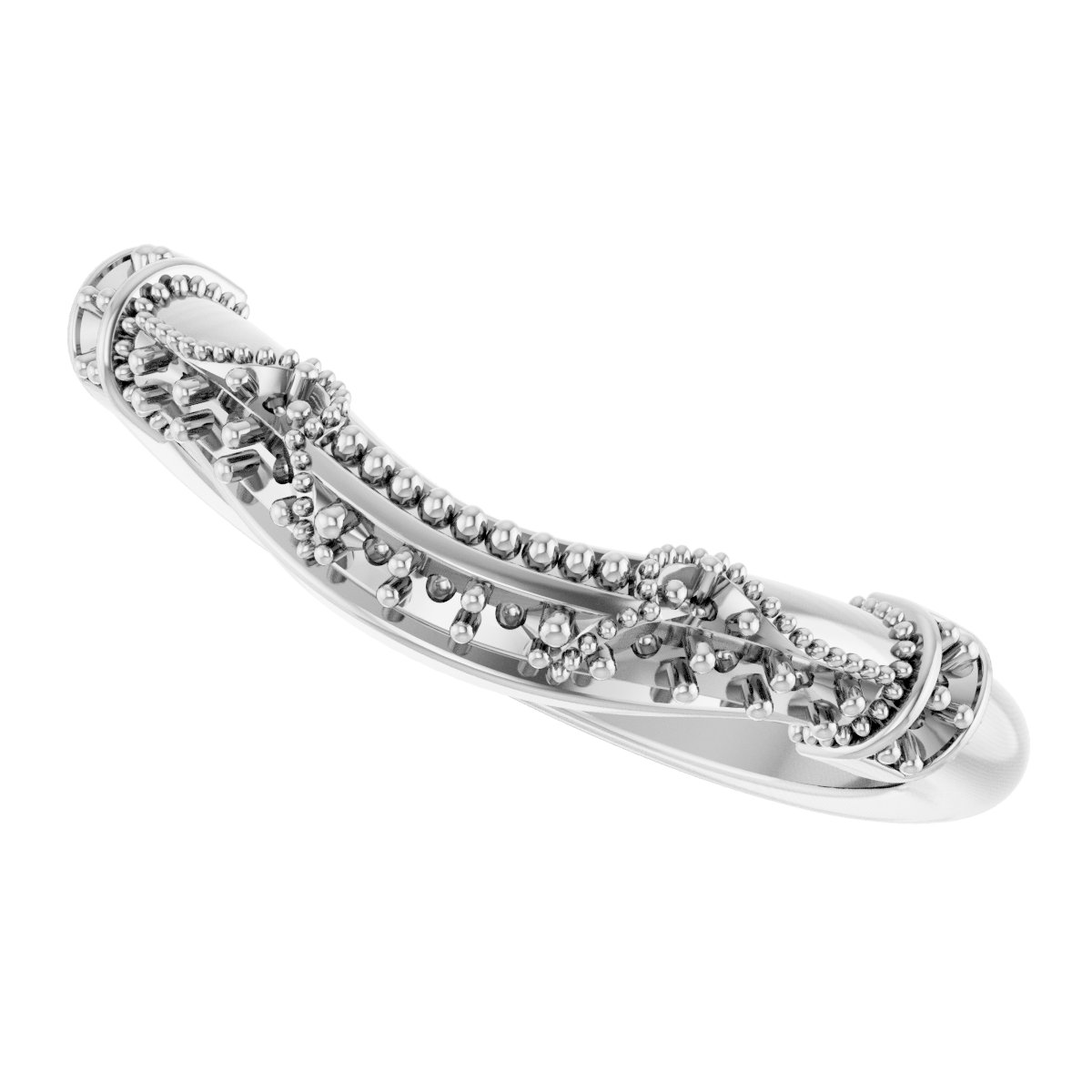 14K White 1/6 CTW Diamond Vintage-Inspired Matching Band  