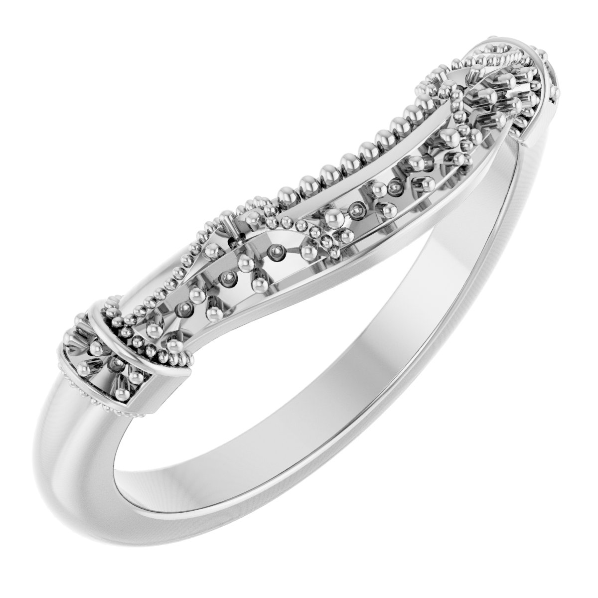 14K White 1/6 CTW Natural Diamond Matching Band