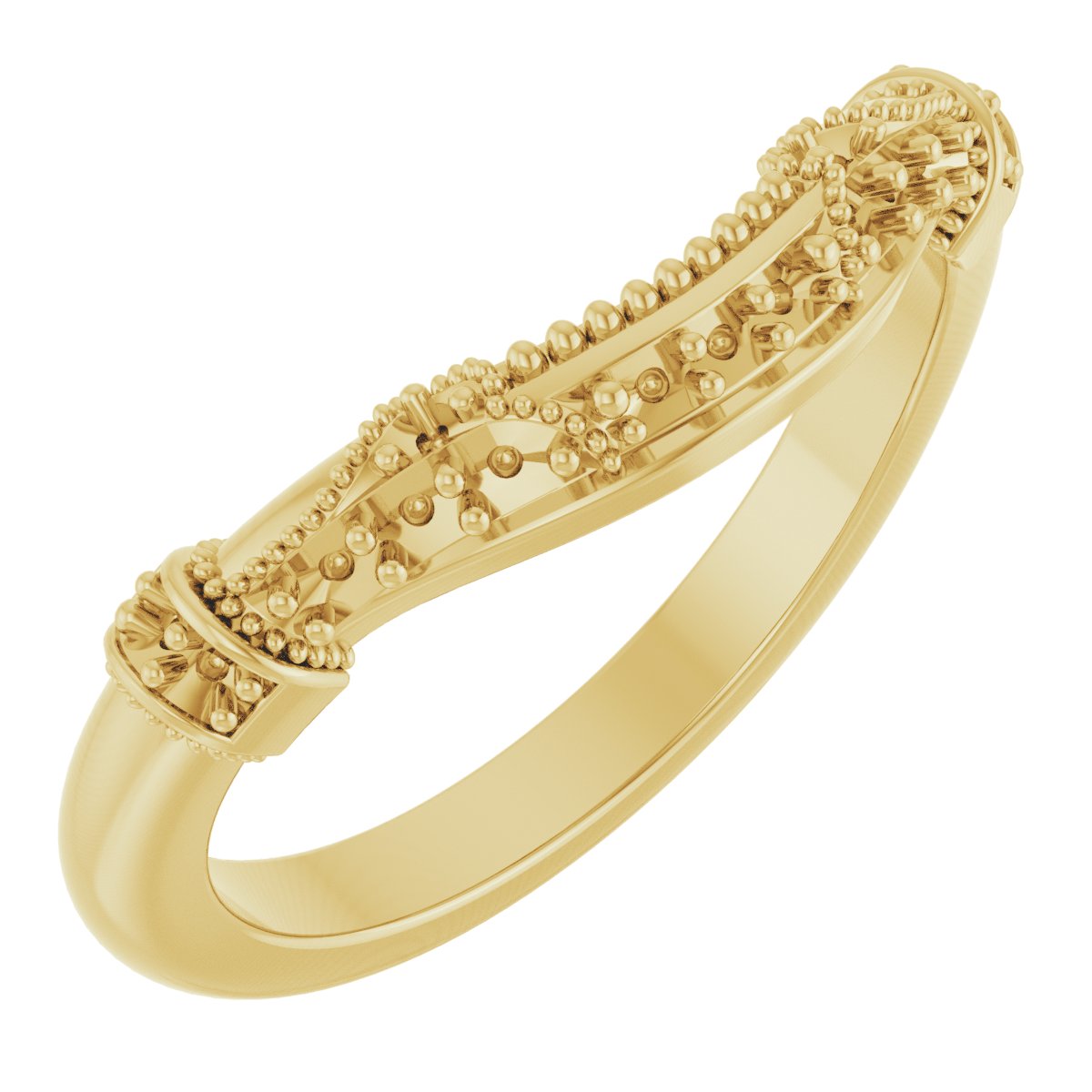 14K Yellow 1/6 CTW Diamond Vintage-Inspired Matching Band  