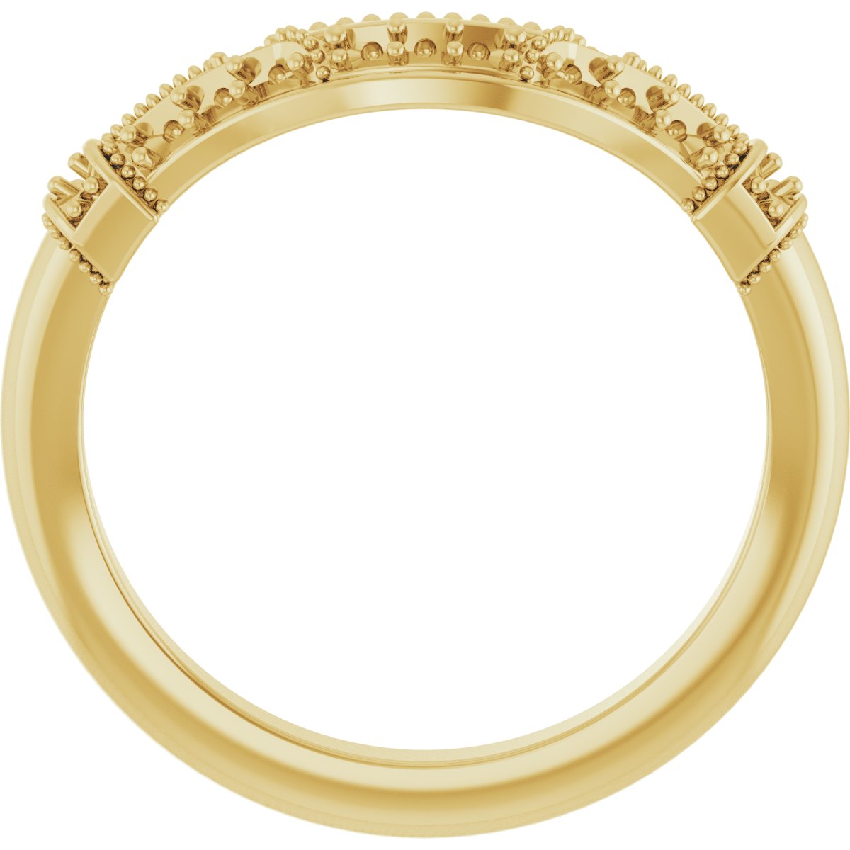 14K Yellow 1/6 CTW Diamond Vintage-Inspired Matching Band  