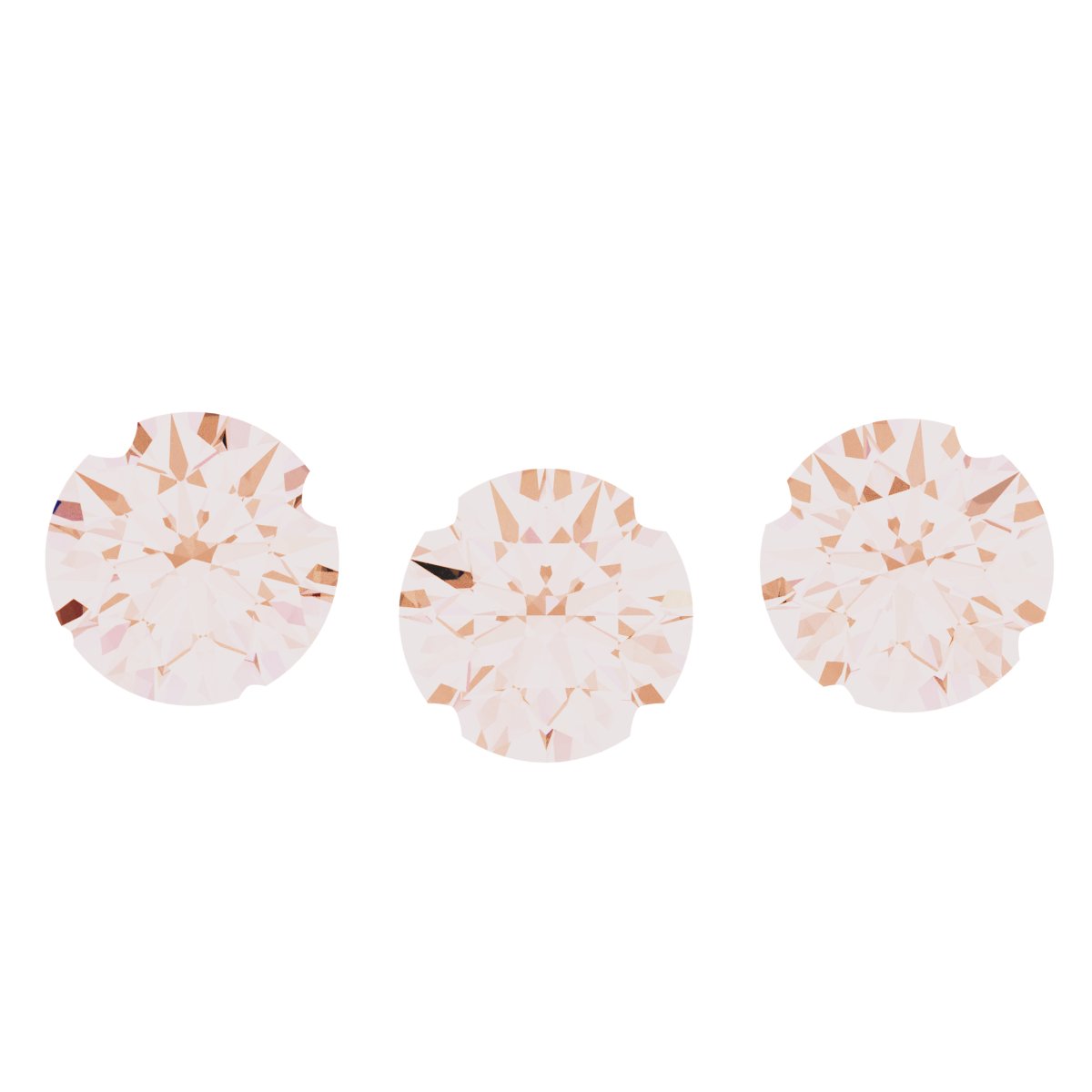 Three-Stone Curved Bar Necklace or Center