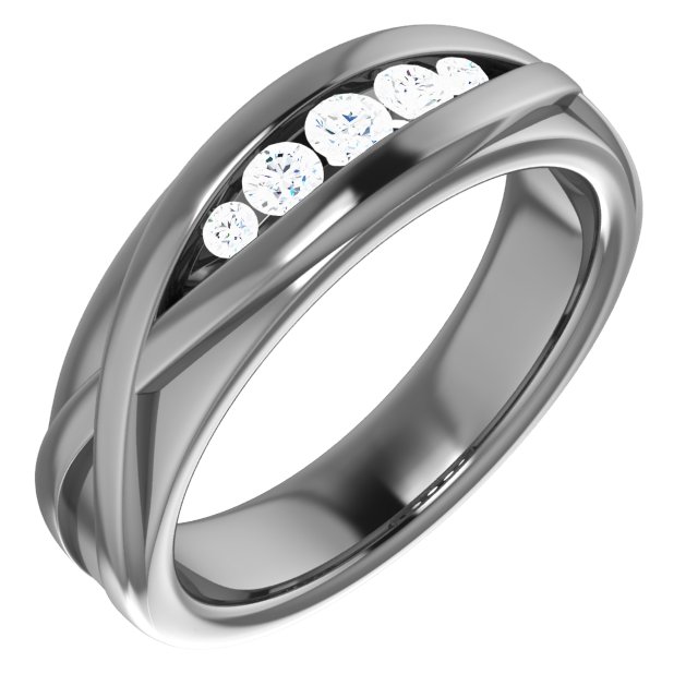 14K White .33 CTW Diamond Mens Ring Ref 15126239