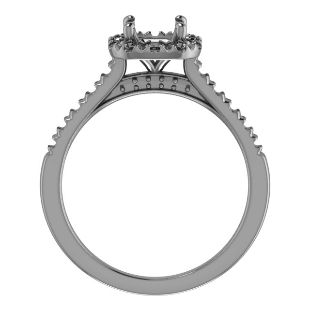 7x5 mm Pear French-Set Engagement Ring Mounting view 2
