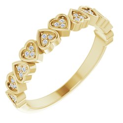 Accented Heart Anniversary Band