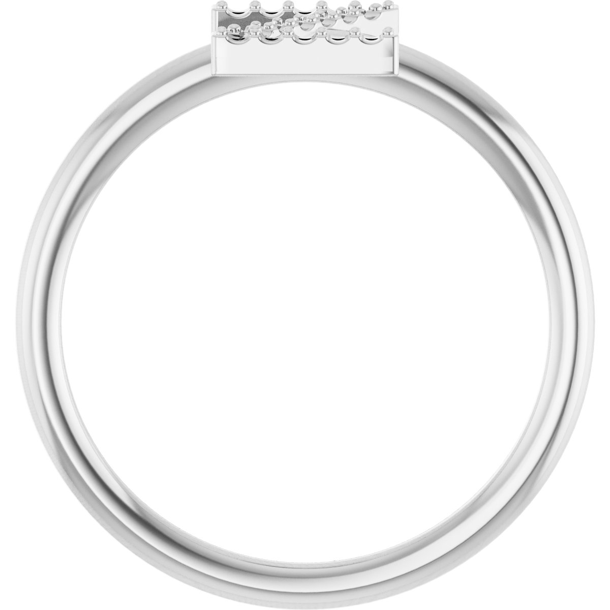 14K White .06 CTW Natural Diamond Initial Z Ring