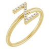 14K Yellow .06 CTW Diamond Initial Z Ring Ref. 15158861
