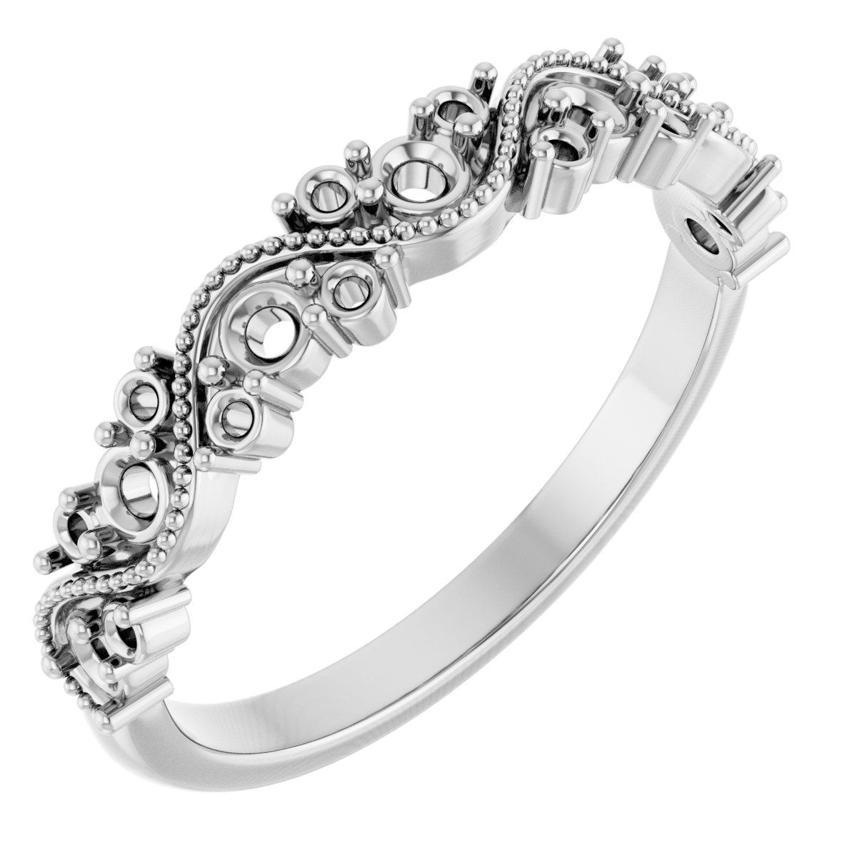 14K White 3/8 CTW Diamond Anniversary Band 