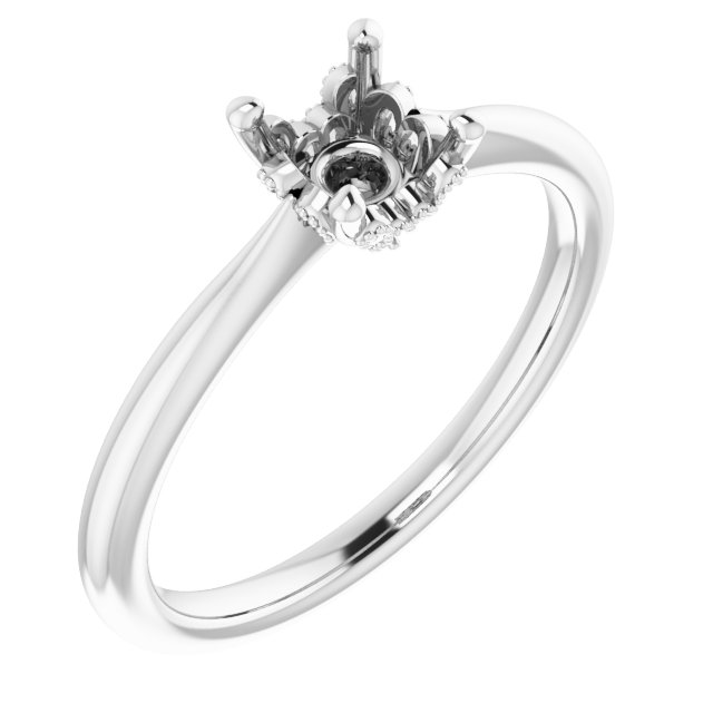 Accented Vintage-Inspired Engagement Ring or Band