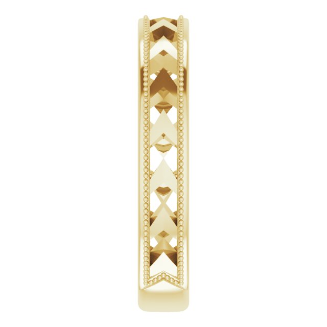 14K Yellow Geometric Stackable Ring  