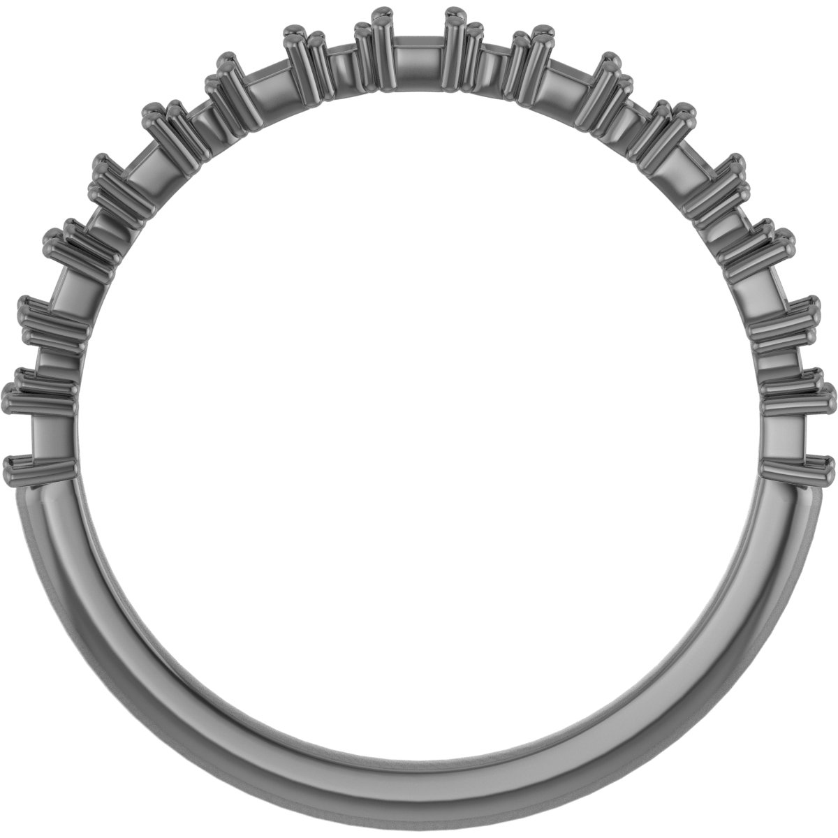 5x3 mm Emerald Anniversary Band Mounting view 2