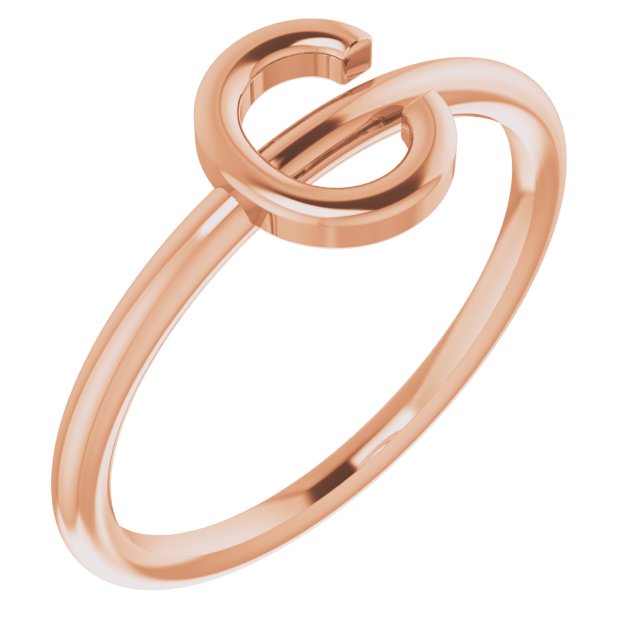 14K Rose Initial C Ring Ref. 15158405