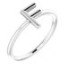 Sterling Silver Initial F Ring