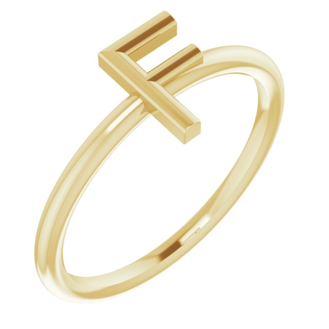 14K Yellow Initial F Ring Ref. 15158506