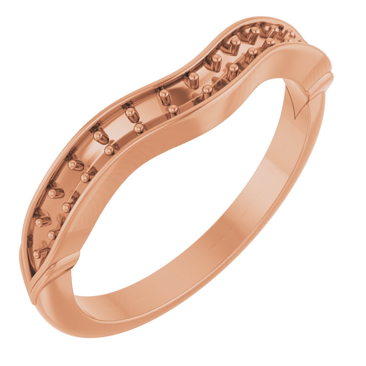 14K Rose 1/4 CTW Diamond Matching Band