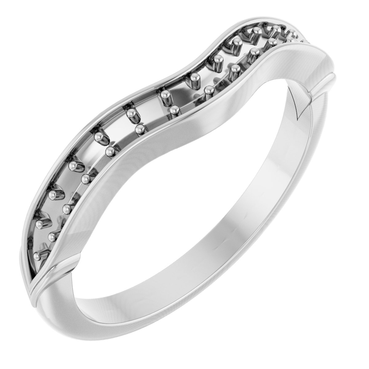14K White 1/4 CTW Diamond Matching Band