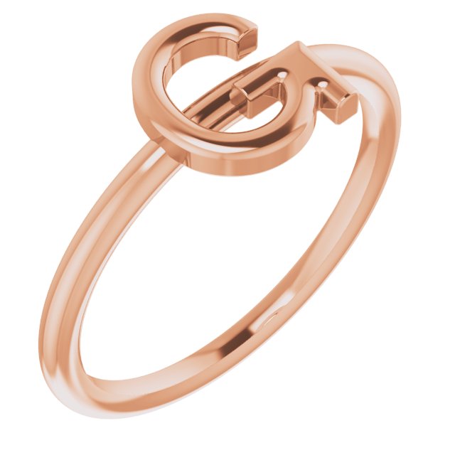 14K Rose Initial G Ring Ref. 15158512