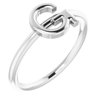 Sterling Silver Initial G Ring Ref. 15158514