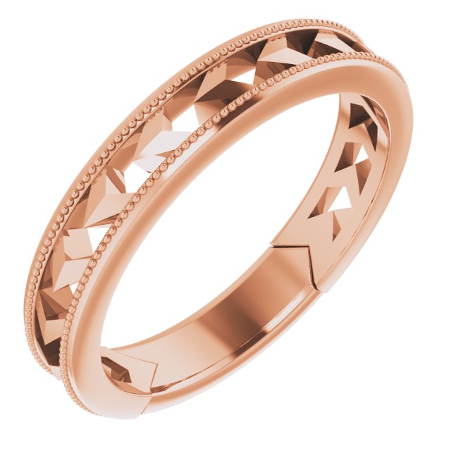 14K Rose Geometric Stackable Ring  