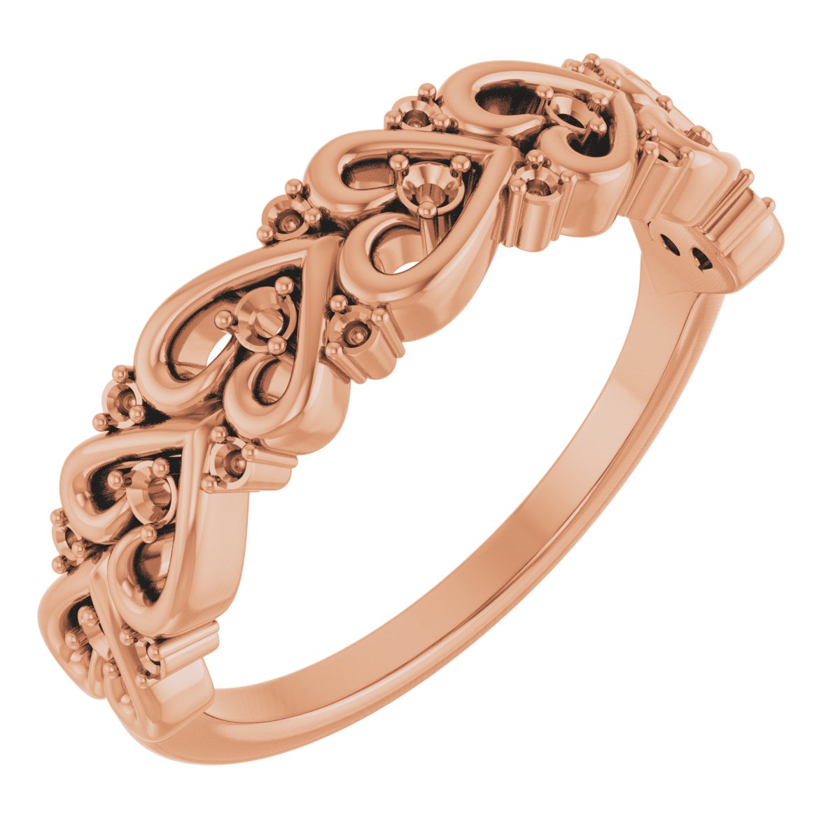 1/6 CTW Natural Diamond Anniversary Band – 14K Rose Gold
