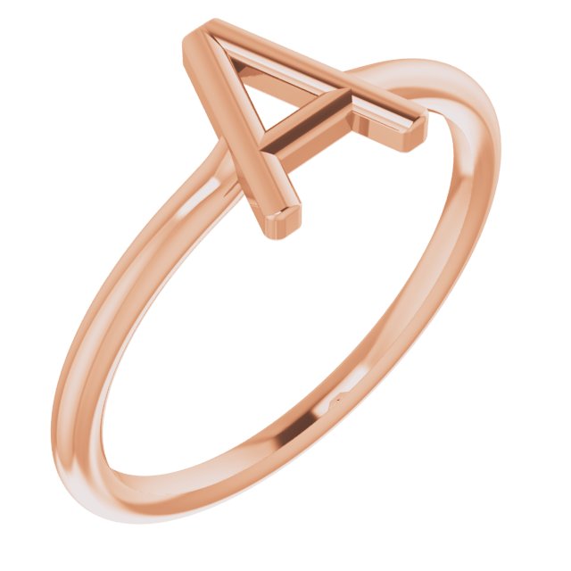 14K Rose Initial A Ring Ref. 15158447