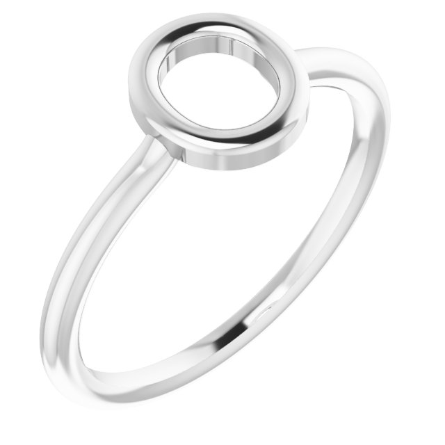 14K White Initial O Ring Ref. 15158550