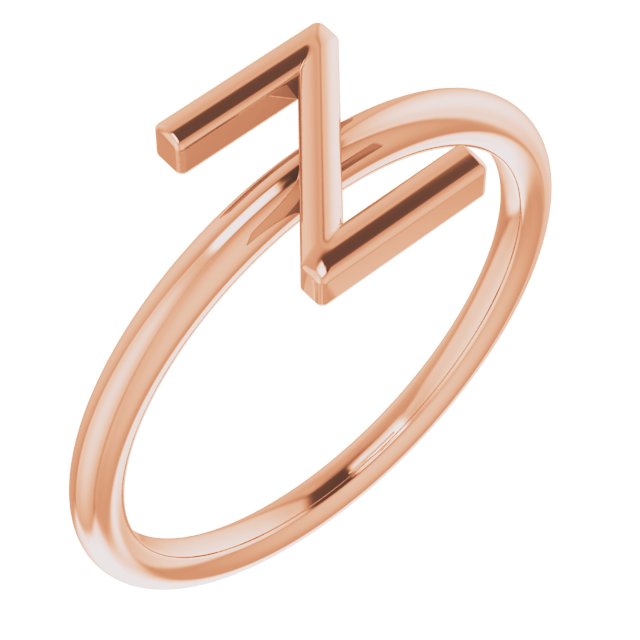 14K Rose Initial Z Ring Ref. 15158495